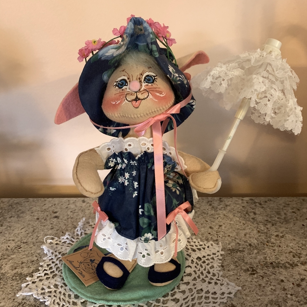 Annalee Doll with Lace Parasol